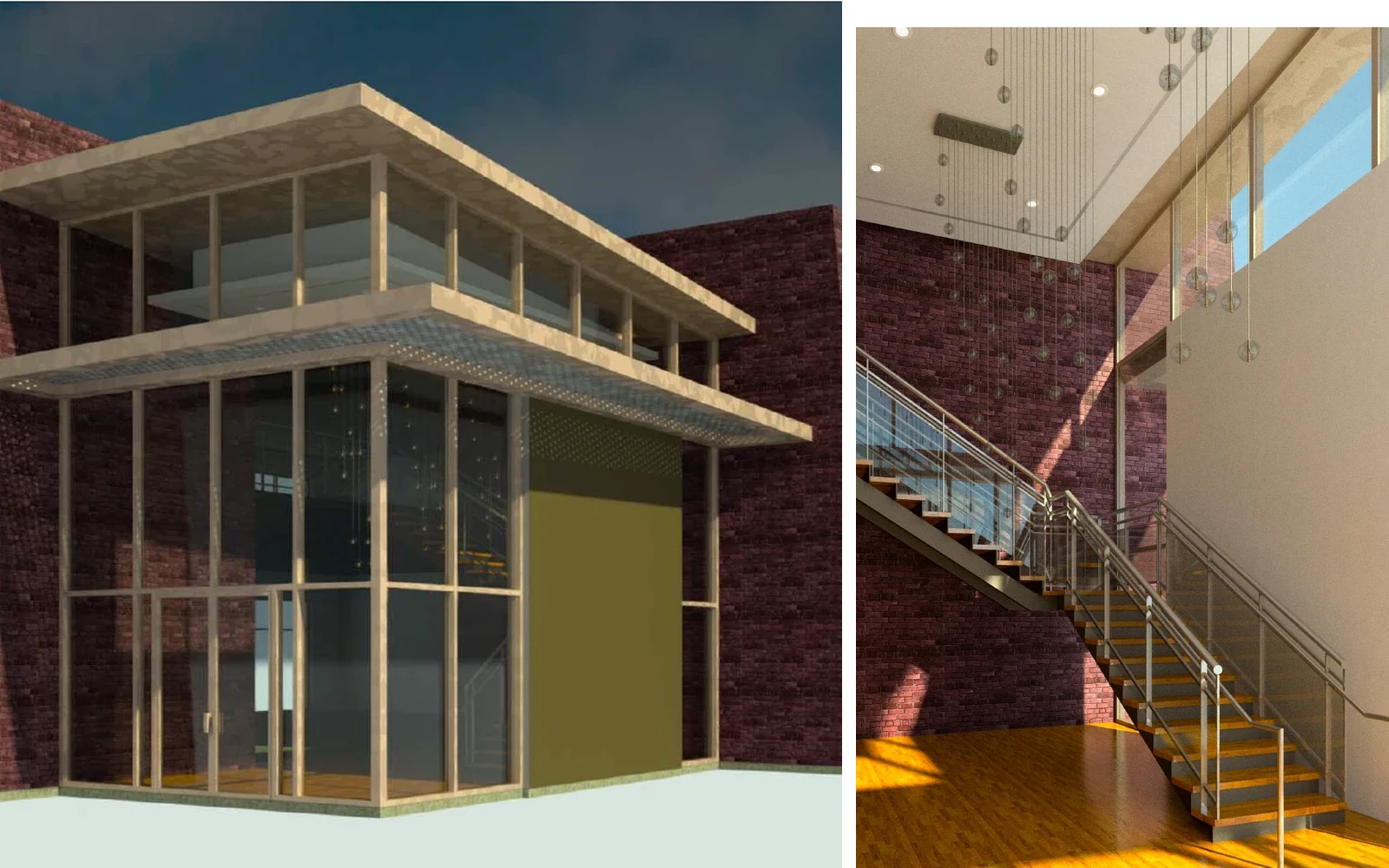 Enscape rendering services in San Diego showing photorealistic exterior and interior architectural views